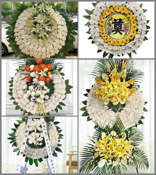 山东青岛平度市明村镇冢前村花圈速递
